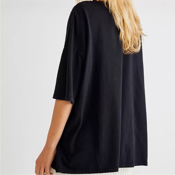 Free People Vintage Souls Leopard Butterfly Tee oversized XS - Picture 2 of 8